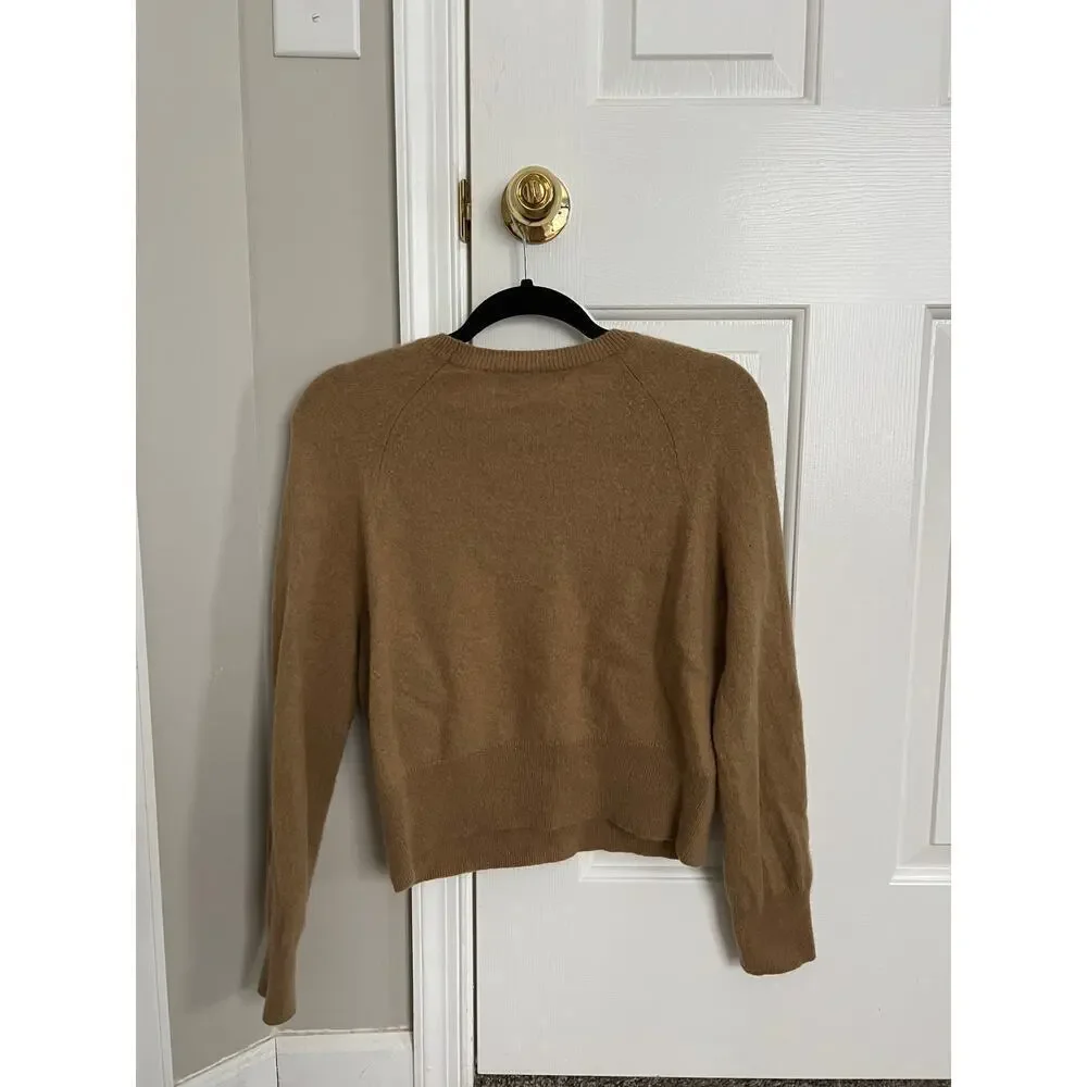 Weekend Stories Revolve 100% Recycled Cashmere Camel Brown Sweater